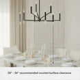thumbnail image 6 of Hunter - Sunjai 9-light Matte Black, Extra Large Chandelier, Dimmable, Formal Style, Candle Shaped, for Bedrooms, Dining, Living Rooms - 45232, 6 of 8