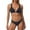 Black, variant on JIANJIA Swim Suits for Women Summer Solid Color Sexy Strappy V Neck Brassiere With Thongs Two Piece Bikini Swimwears Beachwear,Black,S