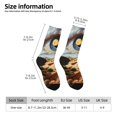 thumbnail image 2 of Gukieu Surreal Desert Eye Landscape Print Contrast Color Mid-calf Socks, Sweat-wicking Athletic Socks, Unisex Clothing Accessories, 2 of 6