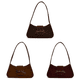 thumbnail image 1 of Bolso Hombro para Mujer Mano Con Lazo Sólido Gamuza El (café), 1 of 9
