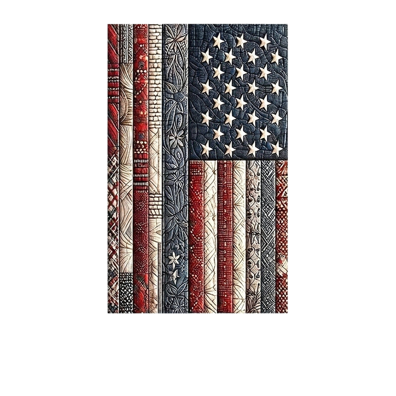 American Flag DIY 5D Patriotic Diamond Painting Kit, USA National Flag Full Drill Embroidery Art Set for Independence Day Themed Home Decor