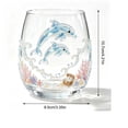 thumbnail image 2 of SLYNSHome Underwater Sea Animal Print Stemless Wine Glass, Tropical Ocean Themed Clear Tumbler, Octopus Pattern Cocktail Cup For Summer Table Decor & Holiday Gift, 2 of 5