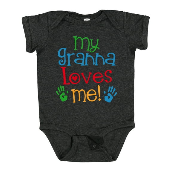 Inktastic Granna Loves Me Grandkid Boys or Girls Baby Bodysuit
