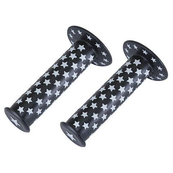 Lowrider Star Bike Grips 2006 Black White Star. for Bike Handle Bars, Bicycle Handle Bars, Works on 7/8" Handlebar. 1 Set