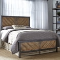 thumbnail image 2 of Fashion Bed Group Braden Bed with Metal Panels and Reclaimed Wood Design - Rustic Tobacco Finish - Full, 2 of 4
