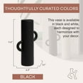 thumbnail image 5 of Open Box Villa Moda Ari Tube-Shaped Abstract Decorative Modern Vase, Black, 5 of 6