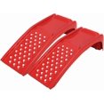 thumbnail image 1 of PIONEERWORKS 8" Lift Solid Steel Car Ramp 8000 Lbs Capacity, 2000 Lbs Per Ramps, Heavy Duty Truck Ramps for Car Repair or Vehicle Maintenance, 2 Pack Car Ramps, Red, 1 of 9