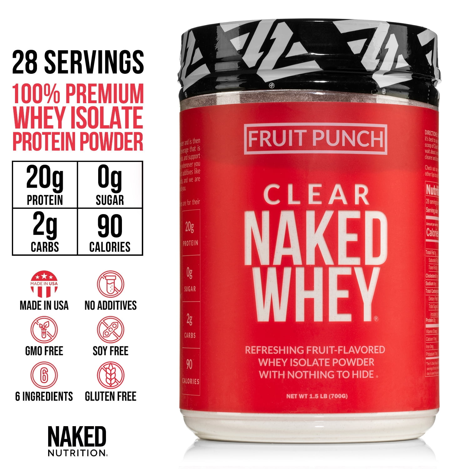 Naked Whey Protein Isolate Fruit Punch Flavor, Trinidad and Tobago Ubuy