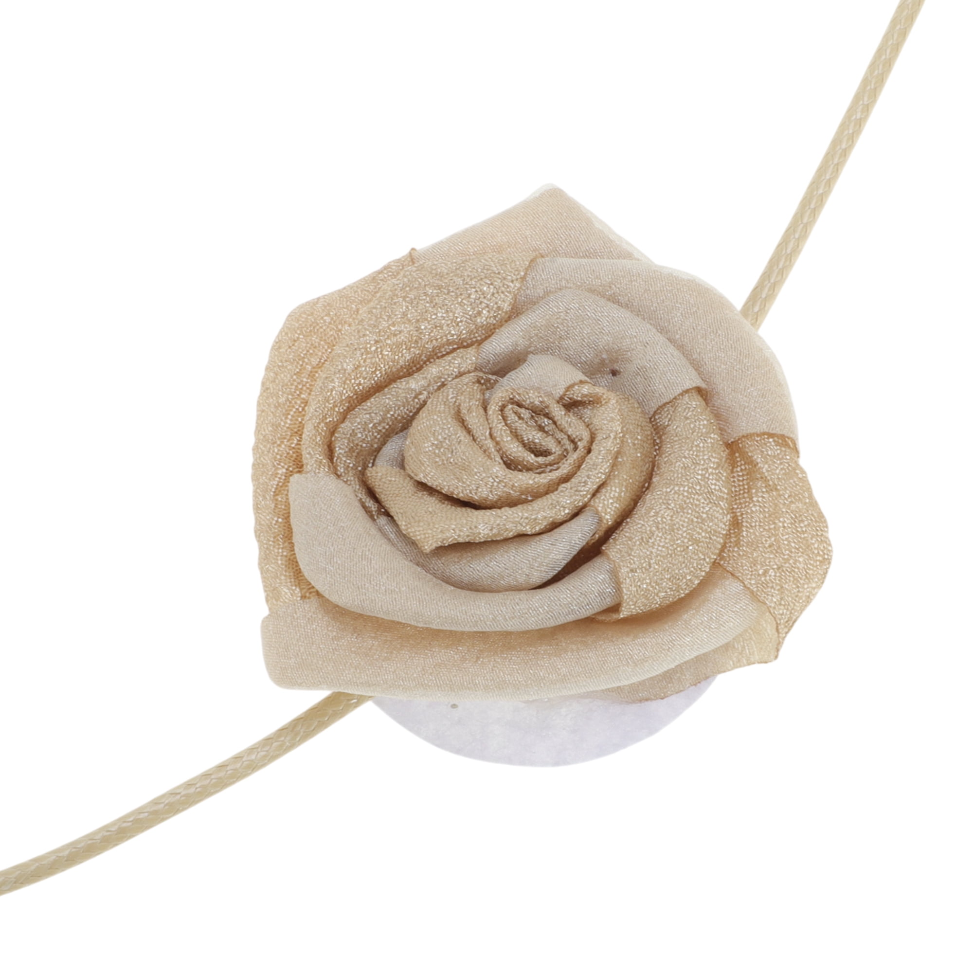 Unique Bargains Fashion Rose Adjustable Choker Necklace for Women Khaki