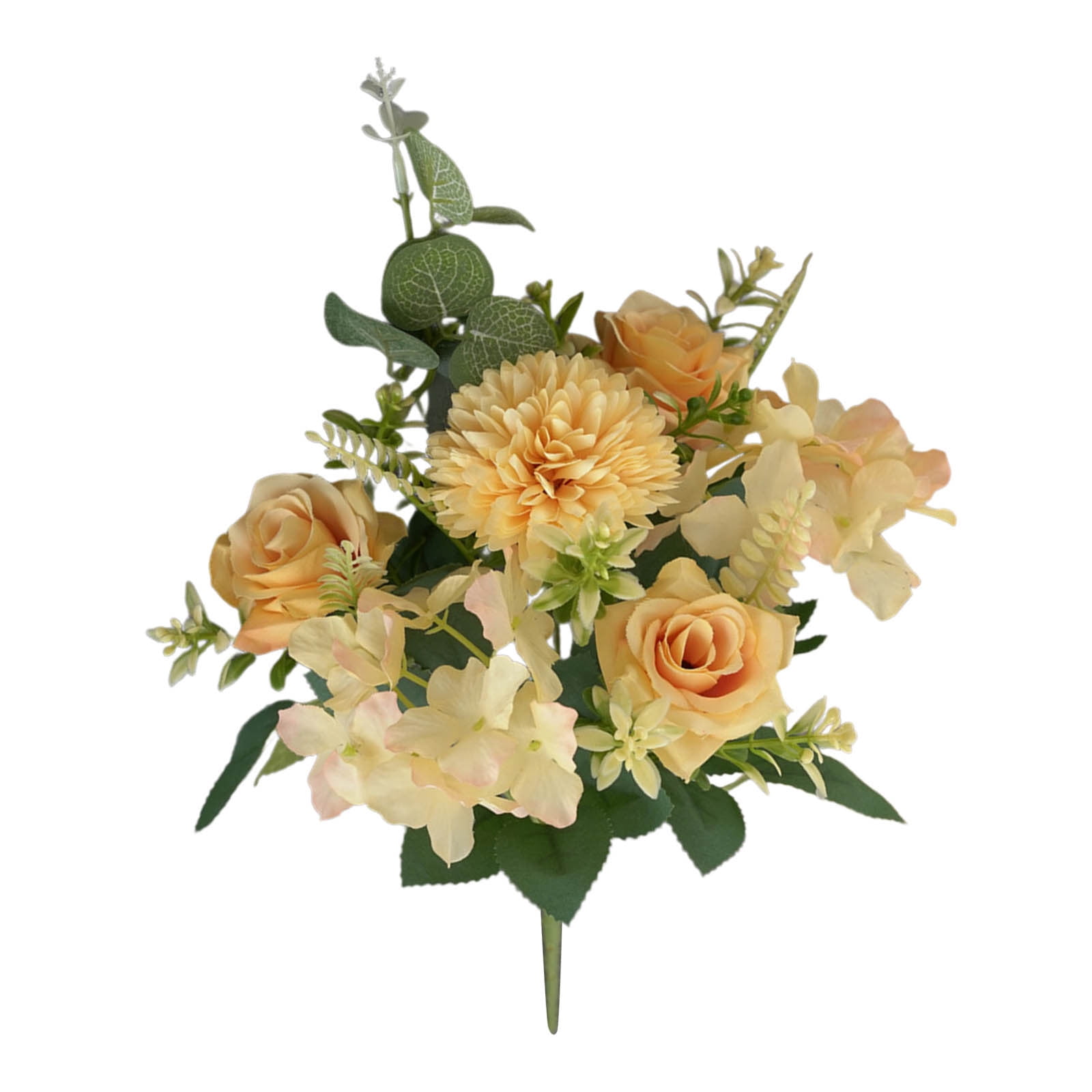 Silk Artificial Flowers for Outdoors, Simulated Fake Flowers in Vase, Artificial Flowers with Stem for Home Wedding Party Holiday Decorations(Yellow)
