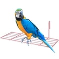 thumbnail image 1 of EeaseMX 1 estante colgante de hierro con rejilla, decoración de pared sencilla para loros, pájaros y otras mascotas (rosa), 1 of 7
