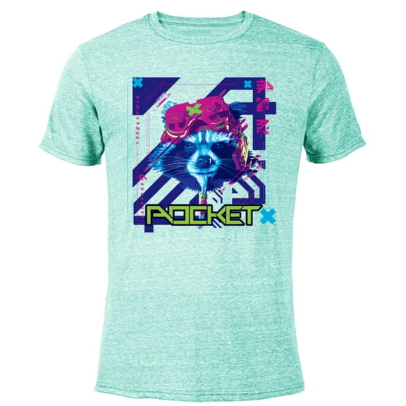 Marvel’s Guardians of the Galaxy Video Game Rocket Racoon - Short Sleeve Blended T-Shirt for Adults – Customized-Ocean Blue