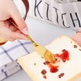 thumbnail image 4 of Cuchillos para mantequilla de acero inoxidable, 6 esparcidores de queso, juego de cuchillos esparcidores dorados para queso, gelatina y mermelada, 4 of 5