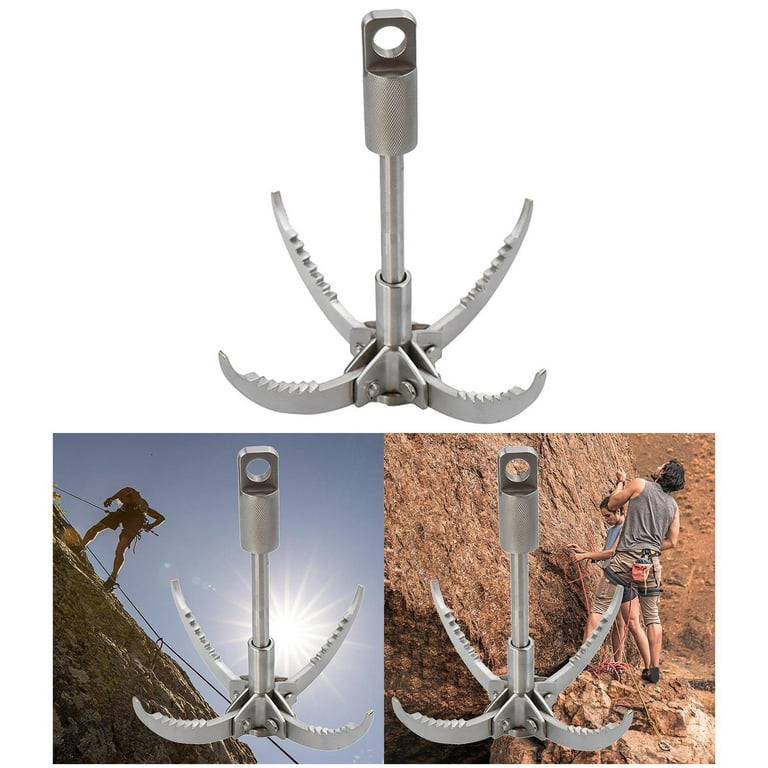 4 Claw Grappling Hook, Durable Stainless Steel Survival Tool