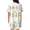 thumbnail image 3 of Bixox Women's Herbs and Spices Printed Pajama Set 2 Piece Lounge Set Top and Shorts Soft Pajamas, Shorts with Pockets, 3 of 7