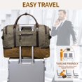 thumbnail image 3 of Bolso Weekender Nerlion de piel de lona verde para hombre, 15 kg, 3 of 9