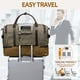 thumbnail image 3 of Bolso Weekender Nerlion de piel de lona verde para hombre, 15 kg, 3 of 9