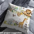 thumbnail image 2 of Castle Fairy Lion Giraffe Koala Fabric by the Yard 2 Yard,Cartoon Animal Sewing Fabric,Jungle Wildlife Home Decor Fabric by the Yard,Ultra Soft Botanical Home Decor, 2 of 6