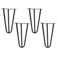 thumbnail image 4 of Hairpin Furniture Leg, Easy Installation Lightweight Stable Hairpin Legs 4PCS Iron  for Nightstand for Desk, 4 of 8