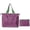 A004- Purple, variant on Large Reusable Tote Bag Featuring Water-Resistant Nylon Construction & Adjustable Drawstring Bag Top, Foldable Tote Bag with Shoulder Bags for Women Design for Grocery Hauls and