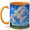 Orange, variant on Blue Sky Cloud 11oz Ceramic Mug, Sunny Countryside Landscape