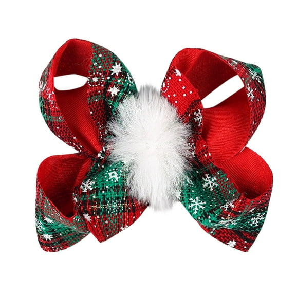 Tkrady Christmas Hairpin Christmas Headwear Christmas Sequin Bow Santa Bow Hairpin Snowflake Hairpin Christmas Tree Accessories Glitter Hairpin Girls Party Dance Accessories