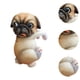 thumbnail image 4 of Estatua de perro para jardín, figura decorativa, maceta, micropaisajismo, decoración, maceta Doguillo, 4 of 9