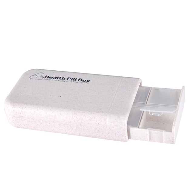 1PC Automatic Drawer 1 Week Pill Box Portable Mini 6 Grids Press Medicine Box Organizer Container