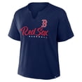 thumbnail image 2 of Women's-Profile  Navy Boston Red Sox Plus Size Wordmark Notch Neck T-Shirt, 2 of 5