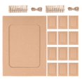 thumbnail image 3 of Hanging Photo Display with Clips Diy Kraft Paper Frame Kit for Decorations 6.09X4.52X0.04IN 1 Set, 3 of 4