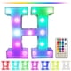 thumbnail image 1 of Letras luminosas LED con control remoto | Decoración con letras para fiestas y eventos en casa | Funciona con pilas o USB | 16 modos de cambio de color, 1 of 8