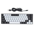 thumbnail image 2 of Clavier de Jeu à Membrane, Clavier d'Ordinateur Rétroéclairé RVB à 68 Touches, Clavier Filaire USB à Couleurs Contrastantes avec Touches Multimédias, pour Système Win Bureau Famille, 2 of 7