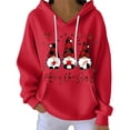 thumbnail image 1 of WZXFASHION Chandail à Capuche à Manches Longues et Col Rond Imprimé de Noël Décontracté pour Femmes Liquidation, 1 of 5