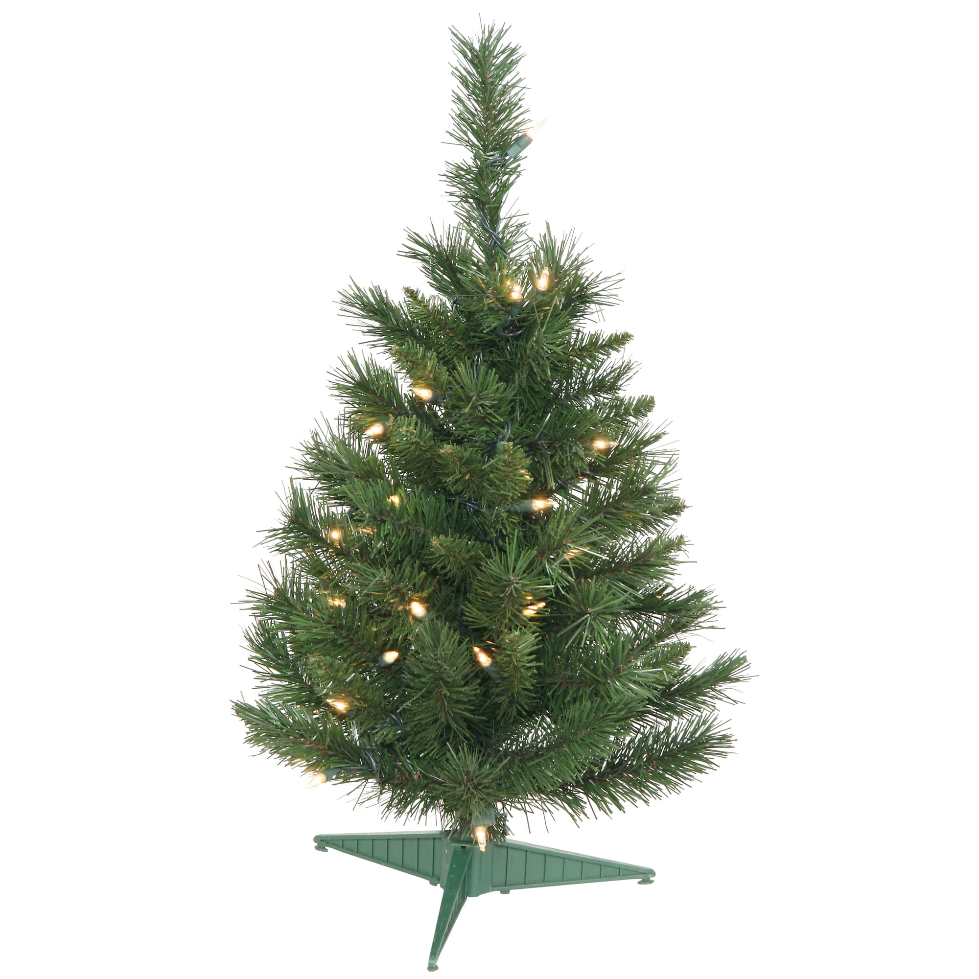 Vickerman Pre-Lit 2' Imperial Pine Artificial Christmas Tree, Clear ...
