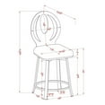 thumbnail image 7 of Bowery Hill Contemporary Metal 24" Barstool in Black (Set of 2), 7 of 7