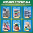 thumbnail image 4 of 25 Gallon Jumbo Storage Bags, 35" x 24" Resealable Clear with Handle, Extra Large  Heavy Duty for Clothes Pillow Travel Moving, Pack of 5, 4 of 6