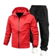 thumbnail image 1 of Ensemble de Veste à Capuche Décontractée pour Hommes pour Sports Extérieurs au Printemps et Automne, 1 of 3