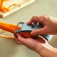 thumbnail image 5 of Multifunctional 2-in-1 Rotating Fruit & Vegetable Peeler with Storage | Stainless Steel Blade for Melon, Potato, Carrot | Handle | 2-Pack, 5 of 5