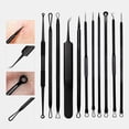 thumbnail image 2 of 11 piezas de acero inoxidable aguja de acné pinzas para espinillas extractor removedor de MABOTO  Aguja del acné, 2 of 6