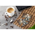 thumbnail image 2 of La Catrina Skeleton Spooky Halloween Foam Coaster Set of 4 3.5 in x 3.5 in, 2 of 5