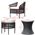 thumbnail image 3 of Gymax 5 PCS Patio Rattan Furniture Set Seats Chair Table With Ottoman Beige, 3 of 7