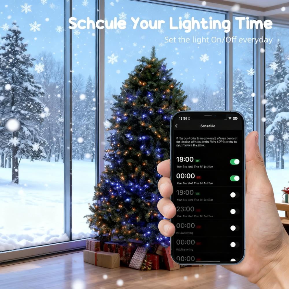 7.5ft Smart Bell-Shaped Christmas Tree 2247 Tips 698 Full-Spectrum RGB LED Lights App Remote Control Indoor Decor