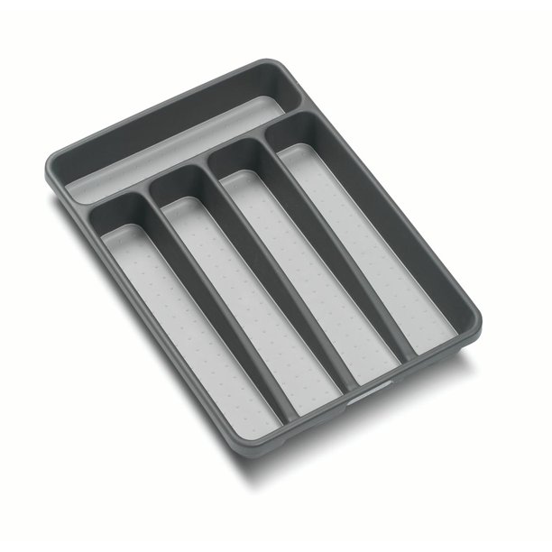 Madesmart Classic Mini Silverware Tray with 5 Compartments, Granite
