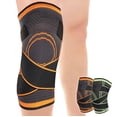 thumbnail image 1 of Par de Rodilleras Neopreno Para Entrenamiento Rodillera Crossfit Pesas naranja Grande, 1 of 10