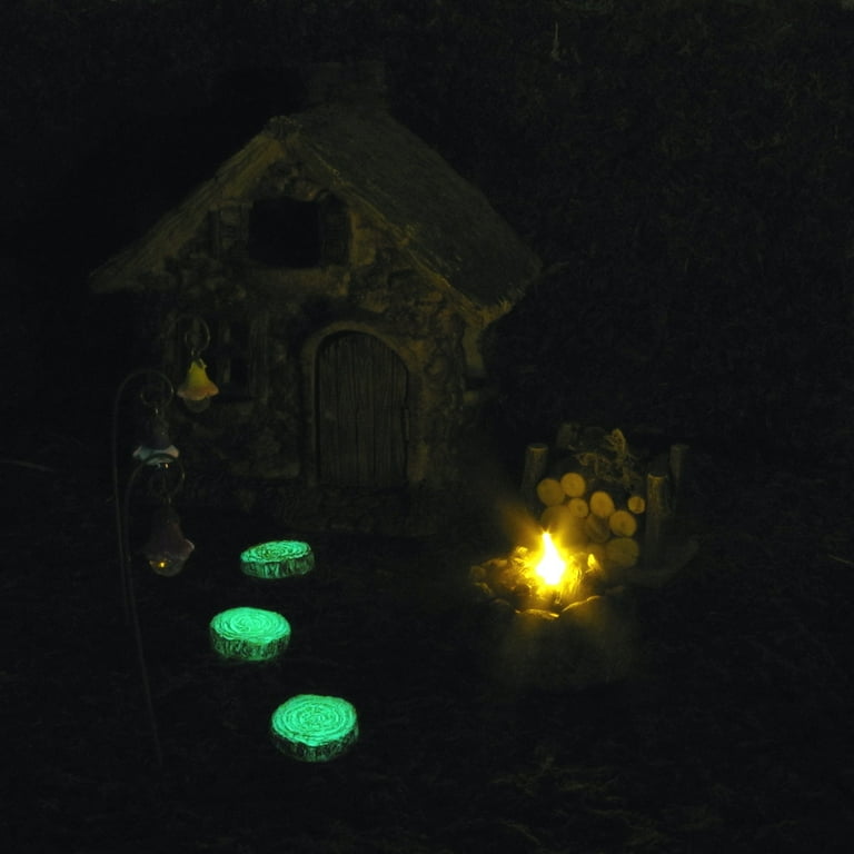 3pc Mini Glow Dark Log Step Set Fairy Garden Landscape Accessory Dollhouse Decor 3pc Mini Glow Dark Log Step Set Fairy Garden Landscape Accessory Dollhouse Decor