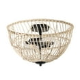 thumbnail image 2 of 2-Light Boho Semi Flush Mount Ceiling Lighting, Retro Rattan Ceiling Lighting, Farmhouse Close to Ceiling Light for Living Room Bedroom kitchen, 2 of 7