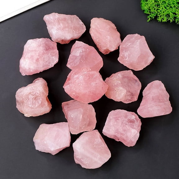 Firefly Hope 200g Pink Natural Crystal Raw Stones, 2-5cm Irregular Aromatherapy Diffuser Stones, Loose Healing Crystals Mineral Tumbled Chips for Home Decor & Fragrance DIY