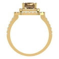 thumbnail image 4 of Halo Engagement Ring for Women - 2.62ct Simulated Champagne Diamond in 14K Yellow Gold Promise Ring, 4 of 6