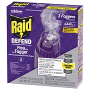 (2 pack) Raid Flea Killer Plus Fogger, 4 Month Flea Bomb Room Treatment for Home, 15 oz, 3 Ct