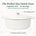 thumbnail image 2 of 8 qt Dutch Oven with Lid | Enameled Cast Iron Cookware | Non Stick, Non Toxic, Oven Safe, 2 of 8